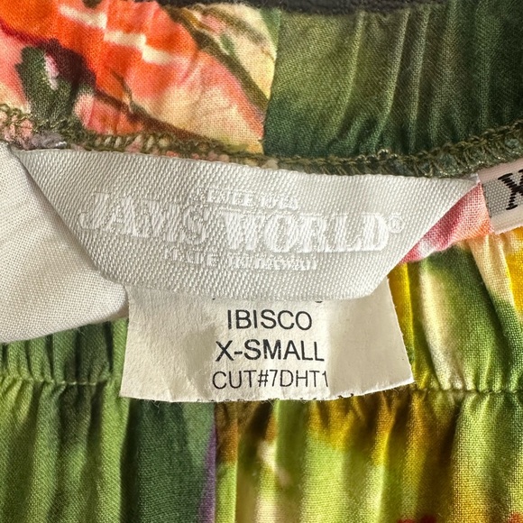Sold Jams World Ibisco Hawaiian Floral Pants size Extra Small - Picture 3 of 5